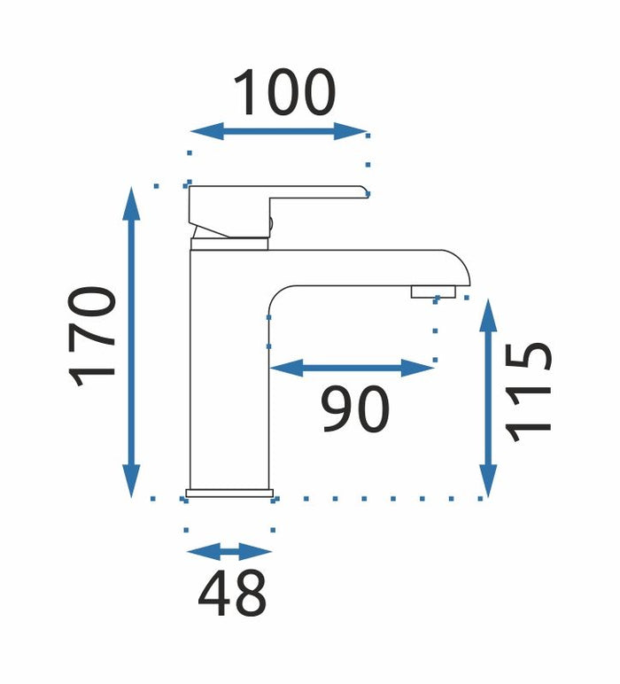 Rubinetto Da Lavabo Rea Bloom White Chrom Low