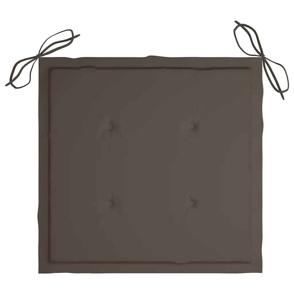 Sedie da Giardino 2 pz con Cuscini Talpa in Massello di Teak 3062414