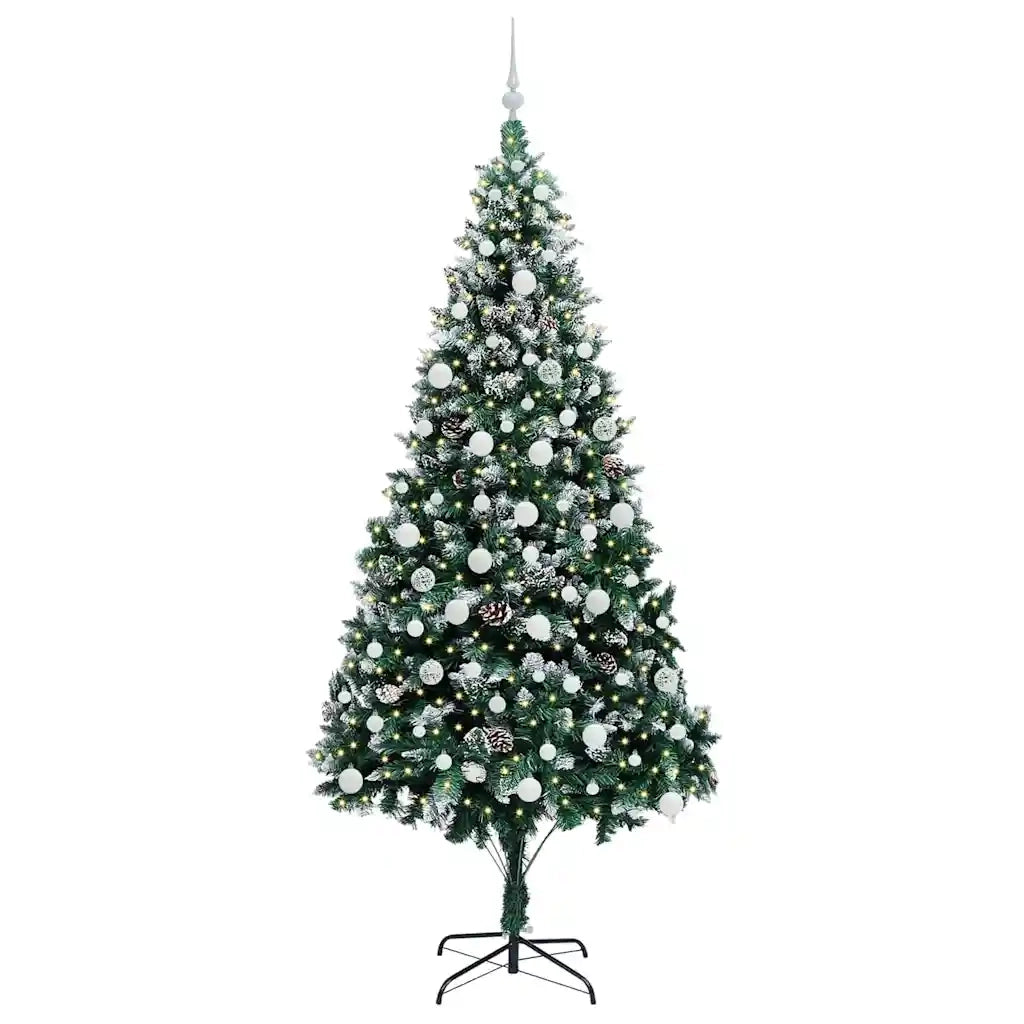 Albero di Natale Artificiale-Albero Natalizio con 300 LED Verde 210 cm 975527
