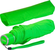 Mini Ombrello Ultra Leggero - ombrello per donna con grande tetto - extra leggero, neon verde, ombrello apribottone