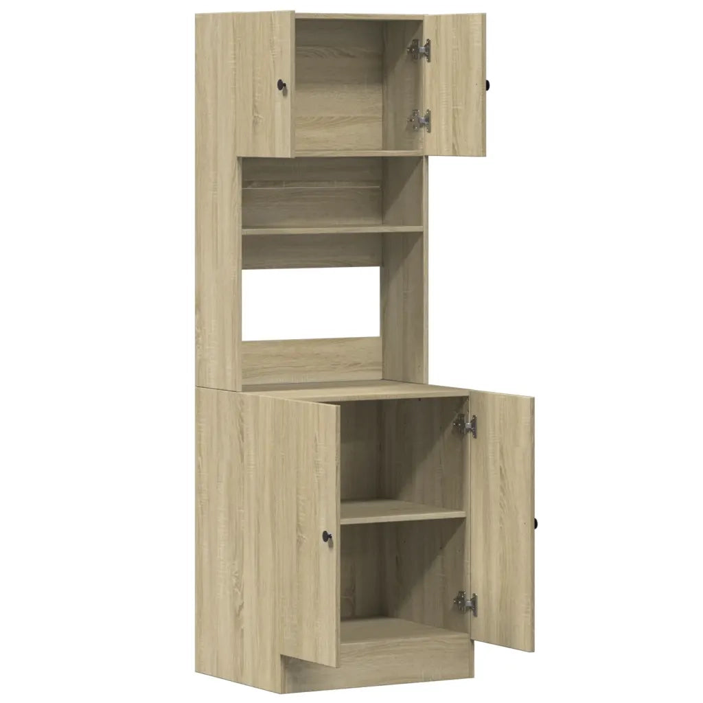 Mobile da cucina-Armadio da cucina Rovere Sonoma 60x50x180 cm Legno Multistrato