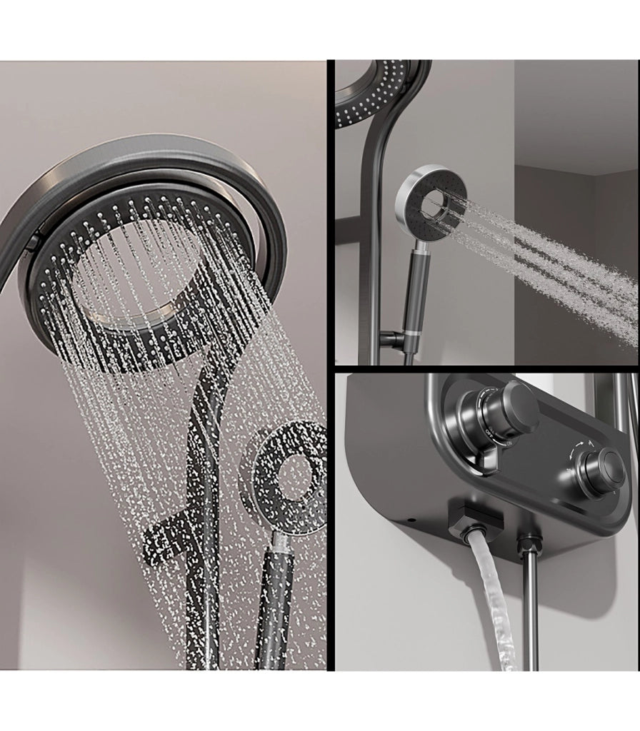Colonna Doccia-Bagno Termostatica LH-198 | Corpo Rubinetto in Rame | Display LED Digitale e Orologio