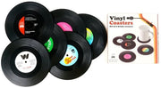 Impianto di supporto da 6 pezzi - Dischi in vinile - Protezione per tavolo - Assorbimento di shock - Per bevande calde/fredde - 10,5 cm - Tappetino di protezione