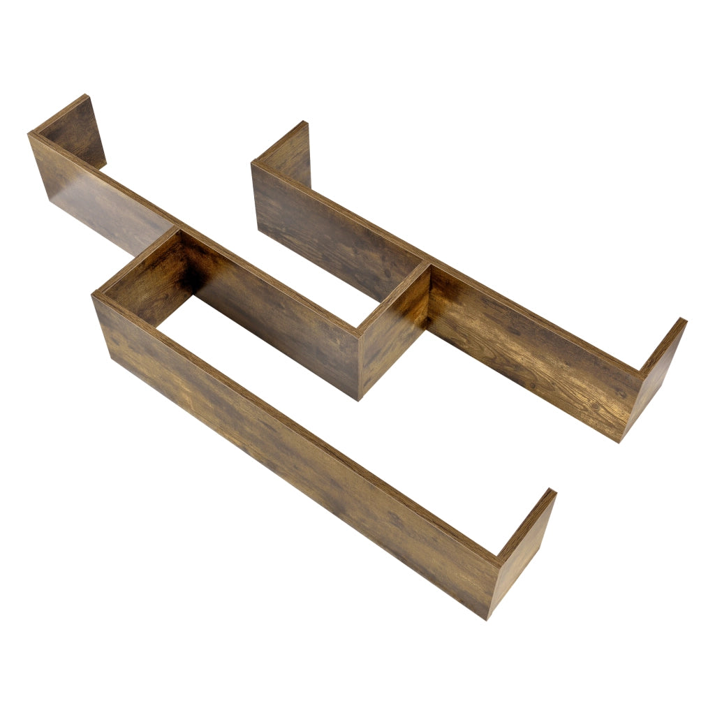 Mensola da Parete Grimstad con 3 Ripiani 119x18x55 cm - Effetto Legno Scuro [en.casa]