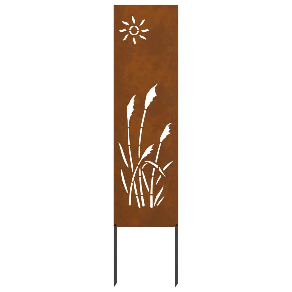 Schermo per privacy in giardino Traforo Ruggine 32 x 140 cm 876209