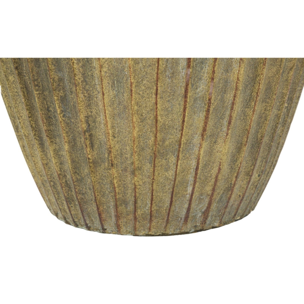 Vaso Decorativo VKH825, Verde, Poliresina, 25x25x52,5 cm