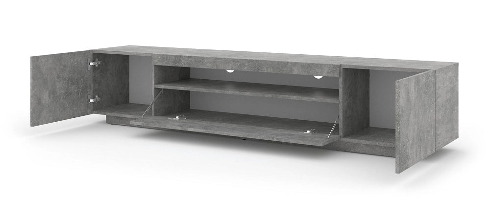 Mobile TV sospeso o a terra 200x42/36x37 Cm STAND AURA color Cemento