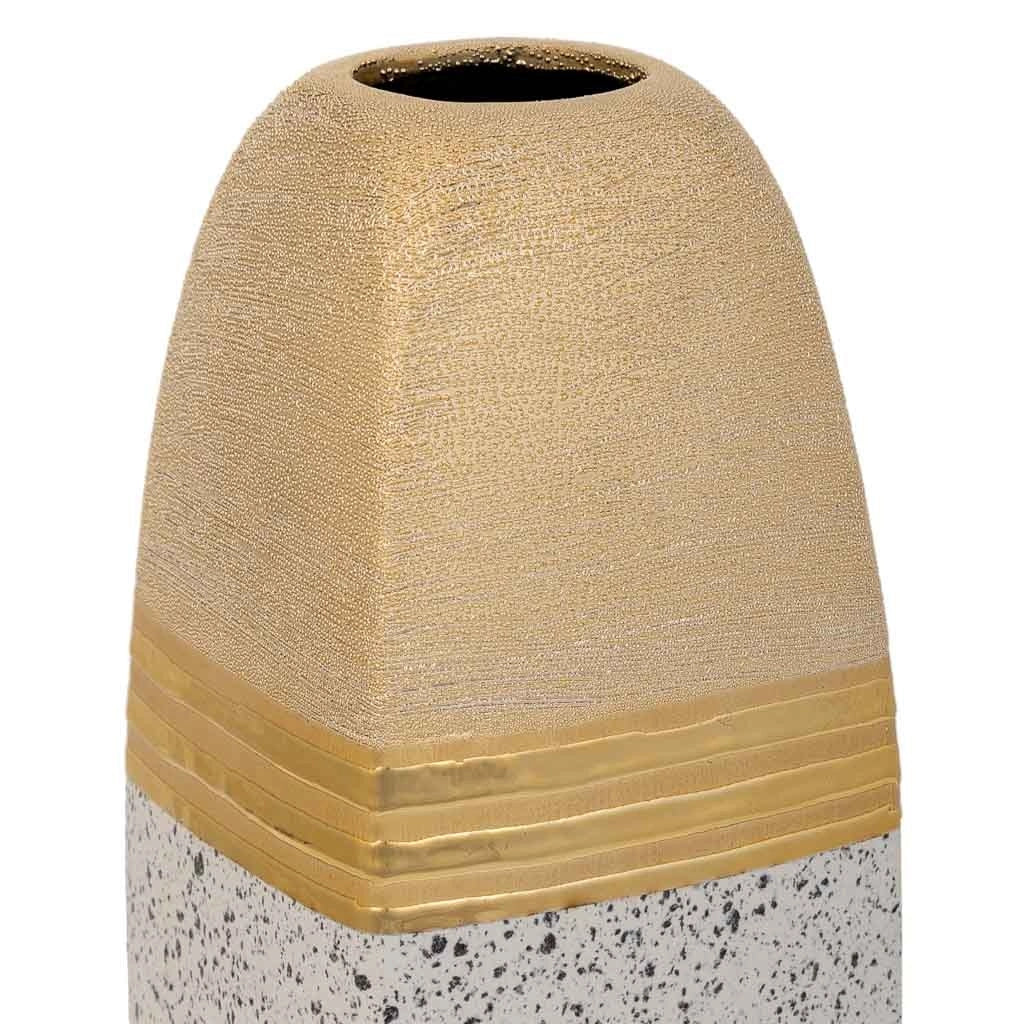 Vaso in ceramica dorata 11,5x11,5x31h
