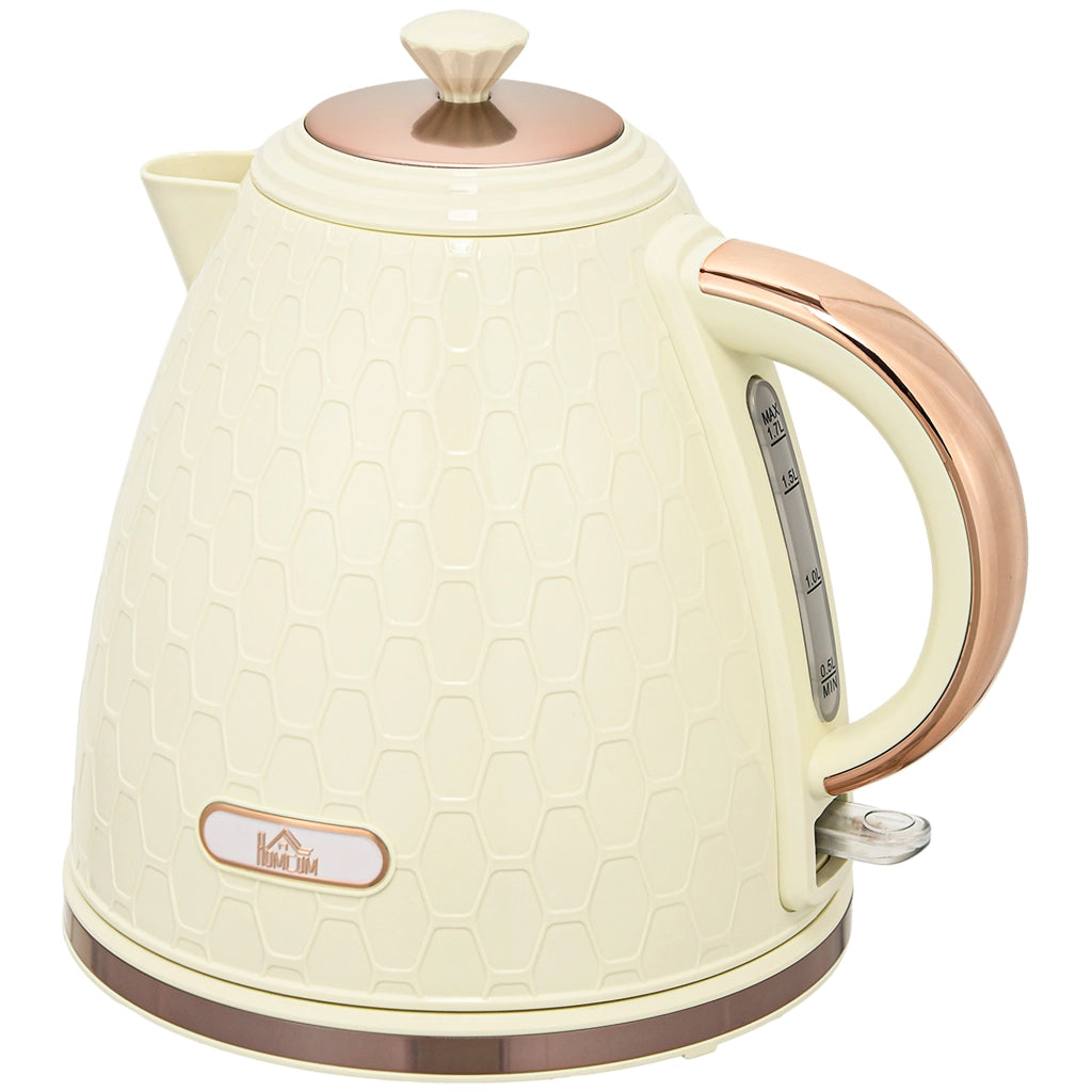 Bollitore Elettrico 2200W ¨C zephmum ¨C Beige, Sichtfenster, Filtro