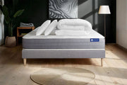 Pacchetto letto completo - Materasso 140x200cm + Box spring con doghe (in kit) + 2 cuscini + Piumino - Actimemo Dream