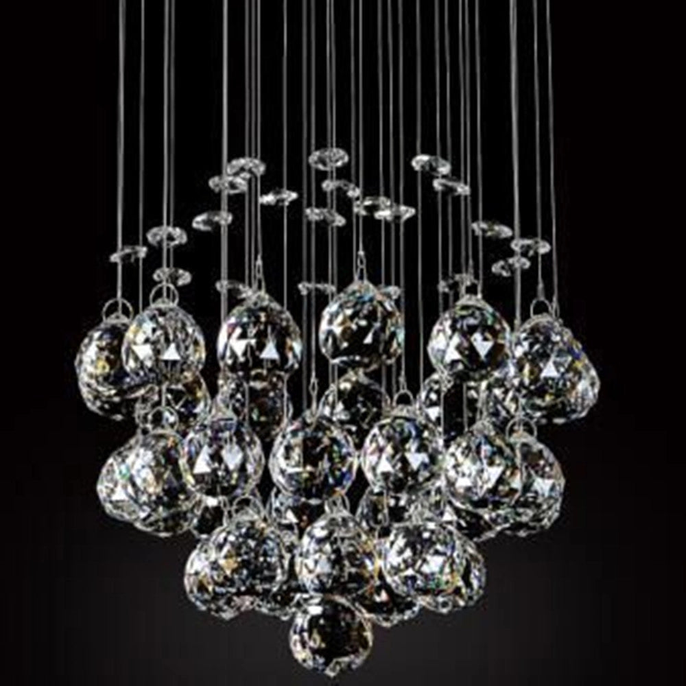Trade Shop - Lampadario Con Cristalli Goccia Da Soffitto Lampada Gu10 Pendente Sospensione 90620 -