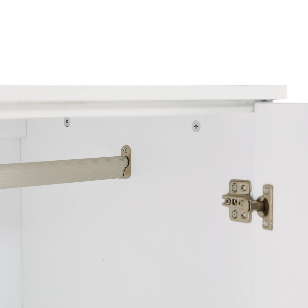 Armadio con 2 ante e barra appendiabiti - per camera da letto - 80x50x120 cm - bianco