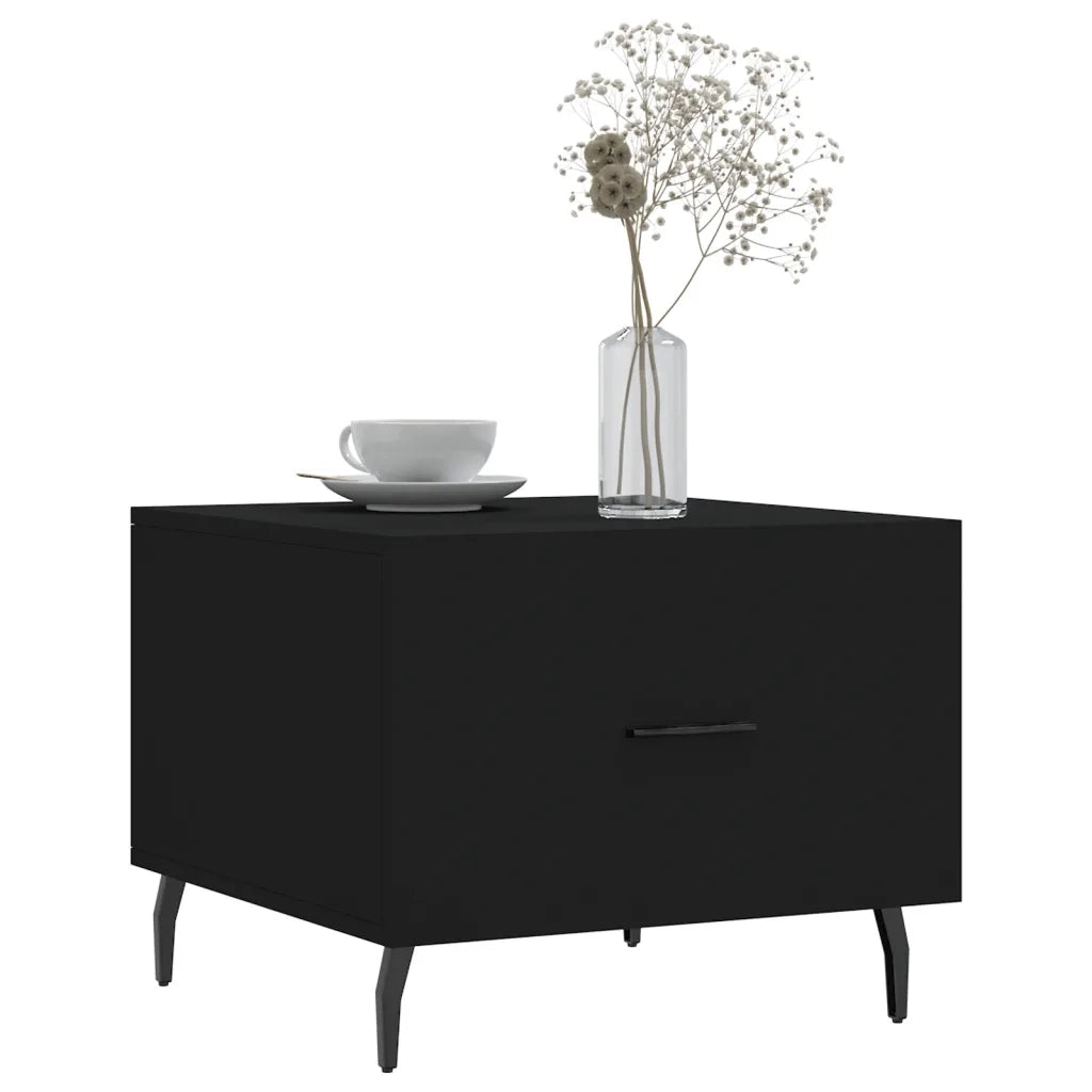 Tavolino da Salotto Nero 50x50x40 cm in Legno Multistrato 829430