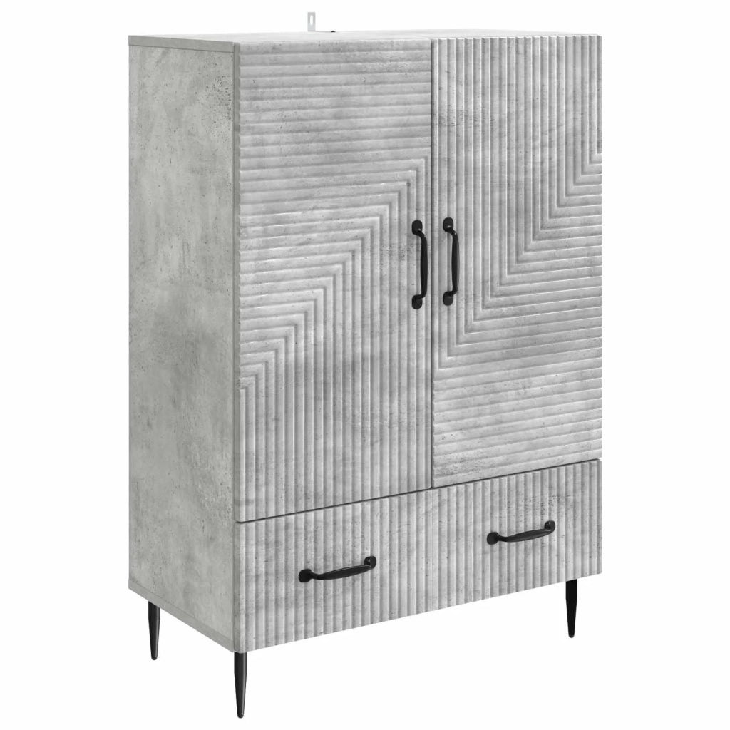 Credenza | Madia | Buffet da pranzo | Armadio da pranzo Grigio Cemento 66 x 34,5 x 95 cm Legno ingegnerizzato