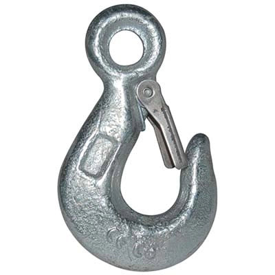 GANCIO SOLLEVAMENTO FISSO ZINCATO - CON SICURA CERTIFICATO CE KG  500- 5 pezzi