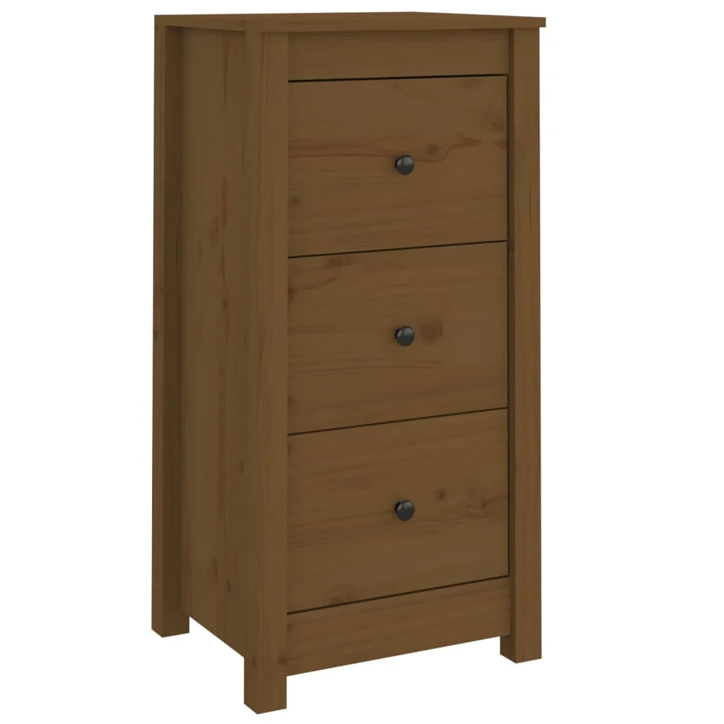 Buffet credenza cassettiera armadio mobile contenitore organizer per cucina soggiorno salotto set da 2 40 x 35 x 80 cm legno di pino massiccio marrone 02_0036887
