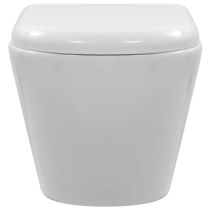 WC Sospeso con Design Senza Bordi in Ceramica Bianca 145237