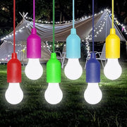 Set di Lampadine LED a Batteria - Luminaria da Appendere Portatile per Feste Estive, Matrimoni, Camping, Decorazioni Outdoor - Bianco Chiaro