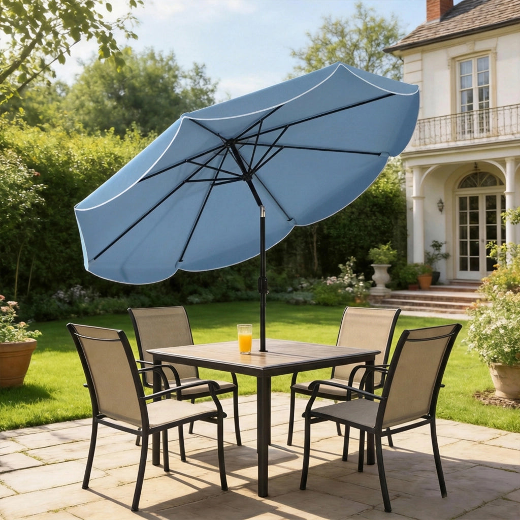 Ombrellone da Giardino ¨C zephmum ¨C 3 Posizioni Regolabili, ?270 cm, Azzurro