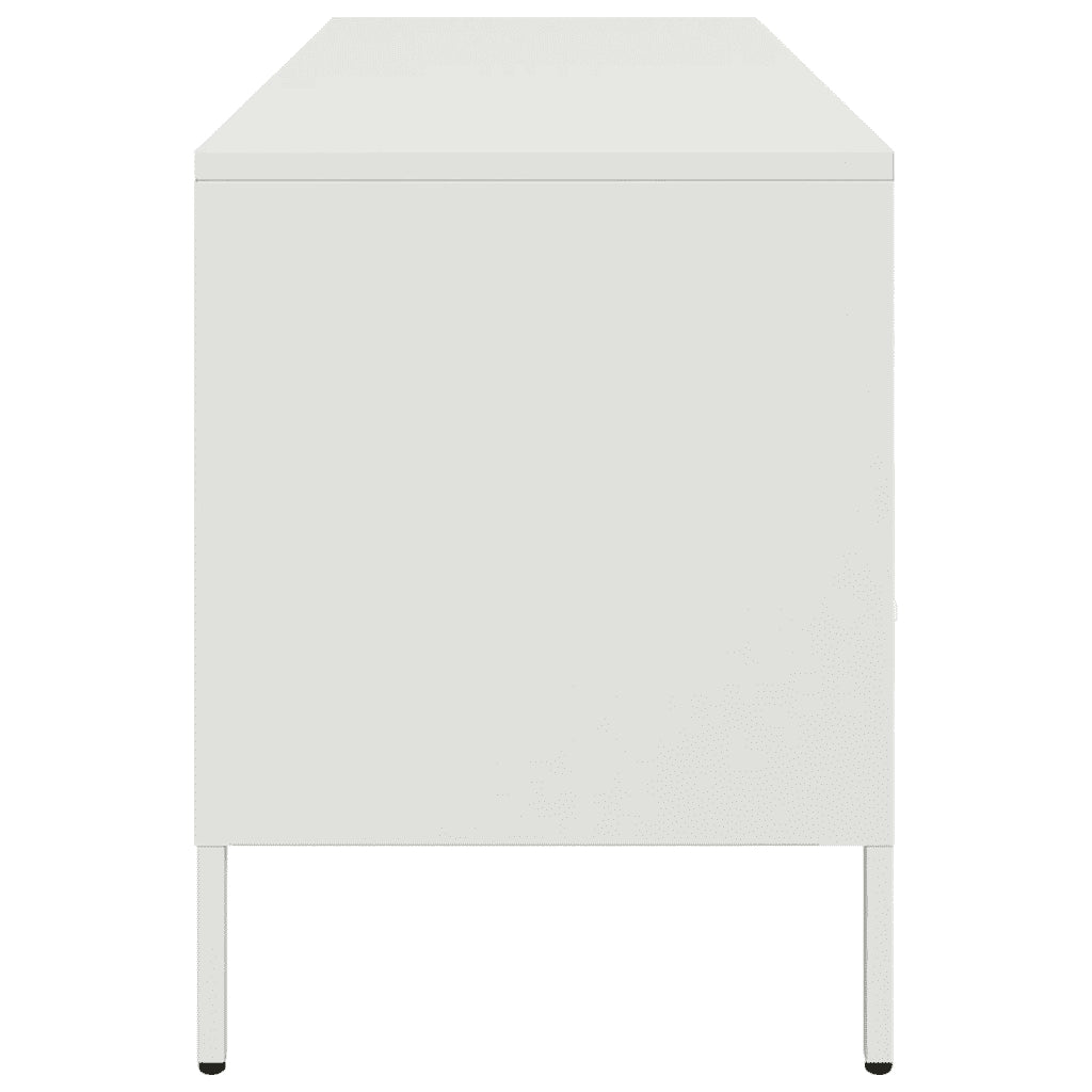 Mobile TV Bianco 100,5x39x50,5 cm in Acciaio 843041