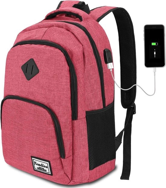 Zak laptop in 8 colori, con connettore di ricarica USB, per lavoro, scuola, viaggi, campeggio.