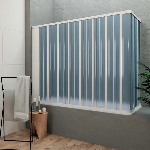 Box Vasca a soffietto a 2 lati (apertura SX corta) cm 75 x 140 - H.140 - con apertura RIDUCIBILE e REVERSIBILE - CR