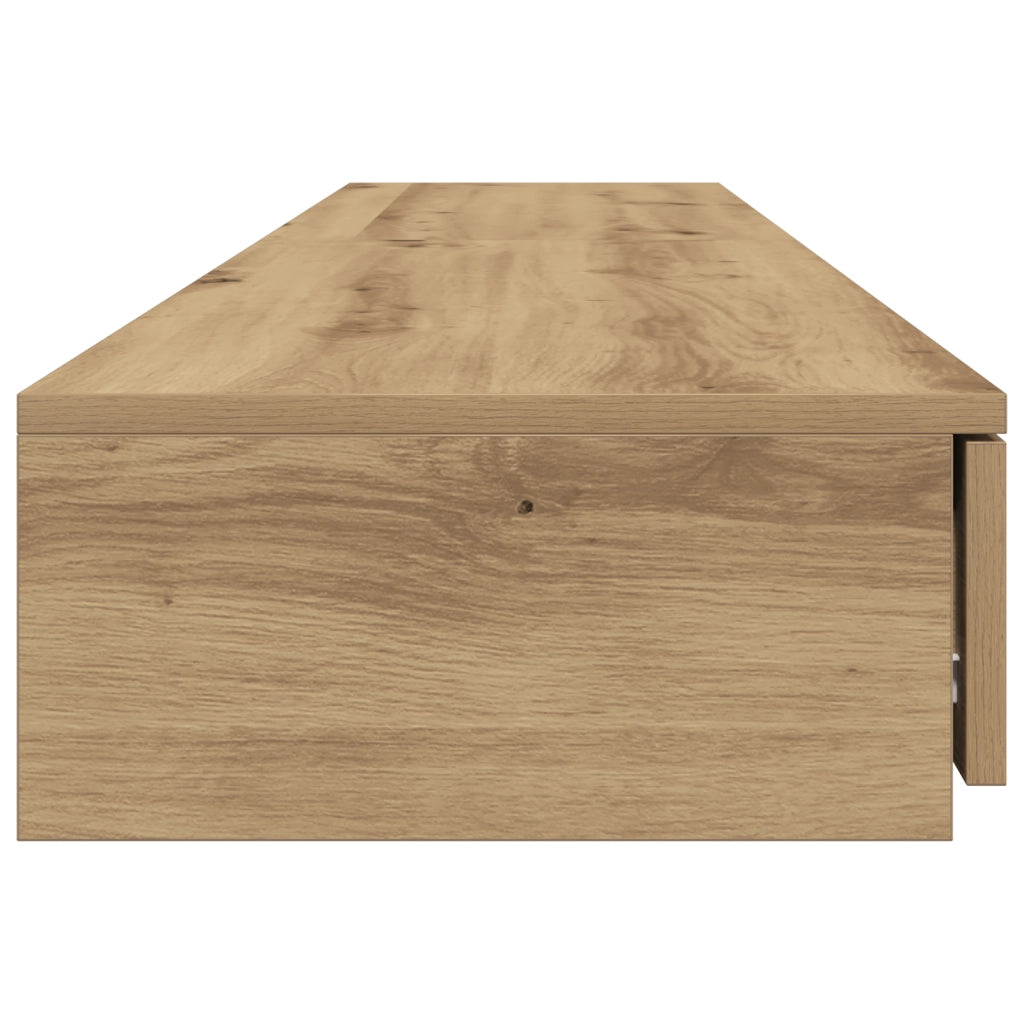 Cassetti per letto  Rovere artigianale 180x36,5x16,5 cm in legno ingegnerizzato