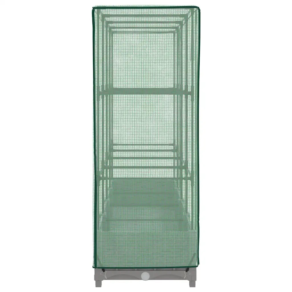 Letto Rialzato con Copertura Serra Effetto Rattan 160x40x123 cm