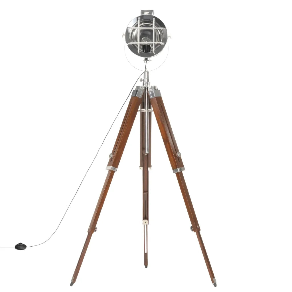 Lampada da Terra a Treppiede Legno Massello di Mango 165 cm CFW9691452