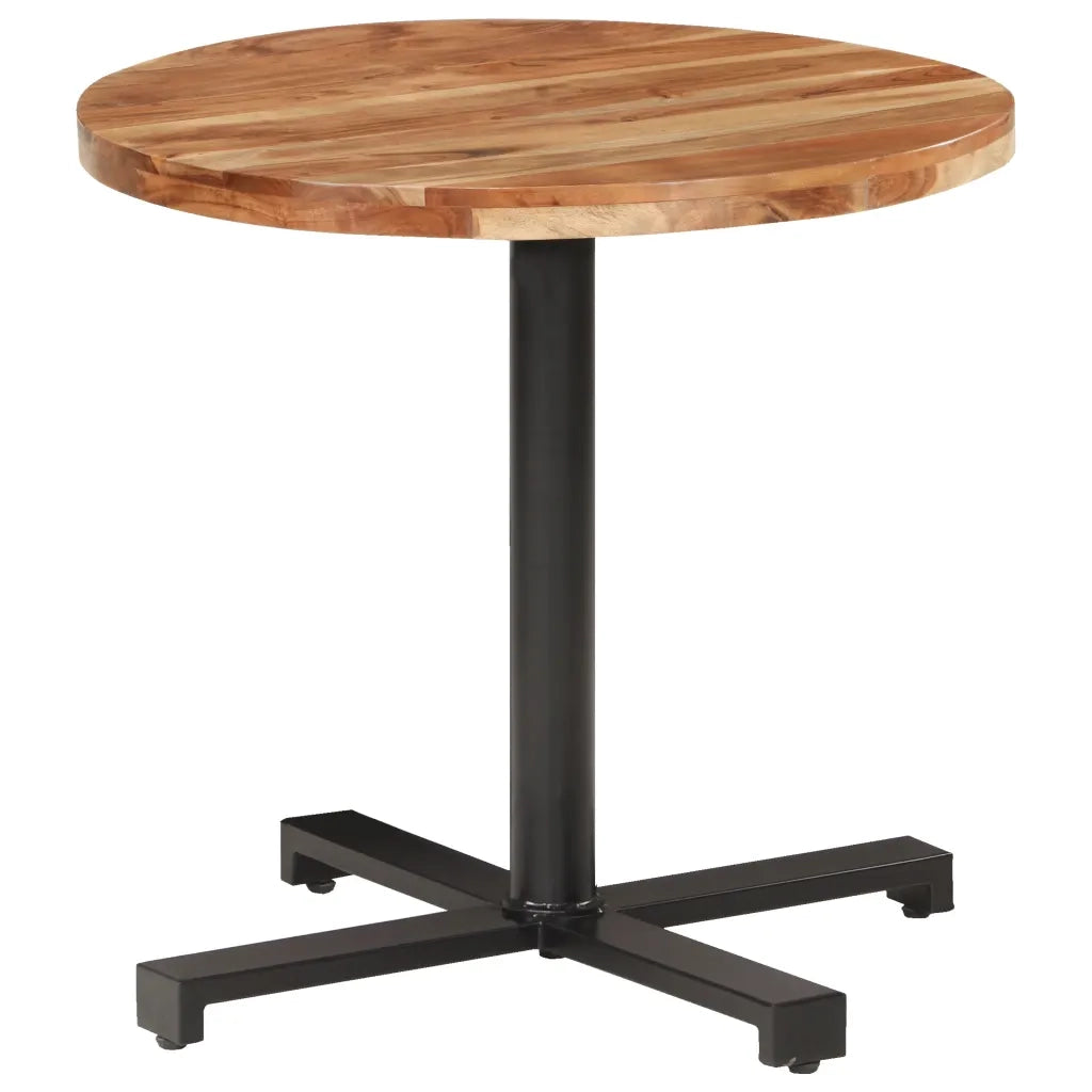 Tavolino da Bistrot Rotondo Ã˜80x75 cm in Legno di Acacia cod mxl 24699