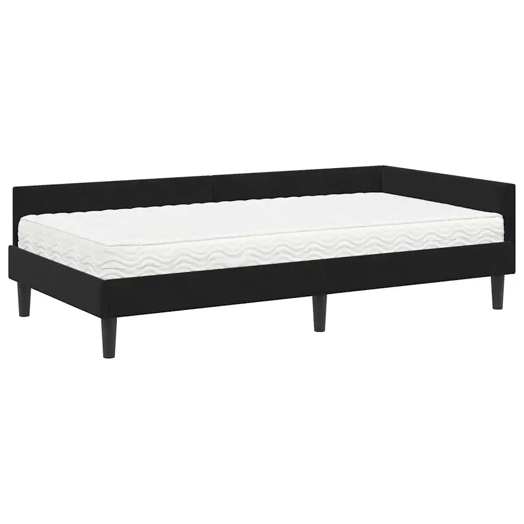Struttura Letto Angolare con Materasso Altro 2 pcs Nero Velluto 3393711