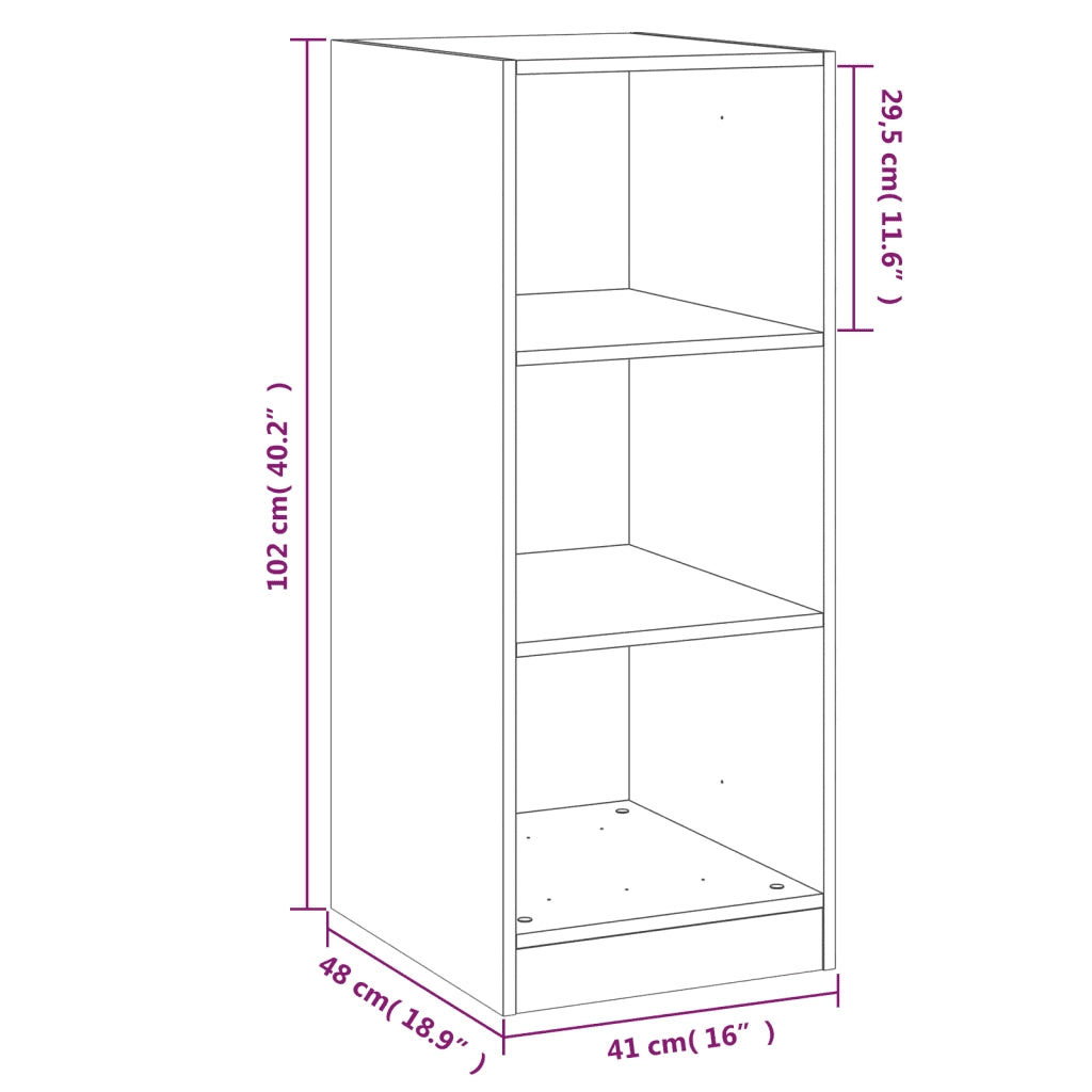 Armadio Grigio Sonoma 48x41x102 cm in Legno Multistrato CFW6536774
