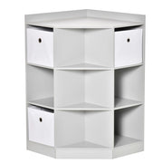 Cassettiera per bambini con 3 cassetti ¨C zephmum ¨C grigio 60x40x cm