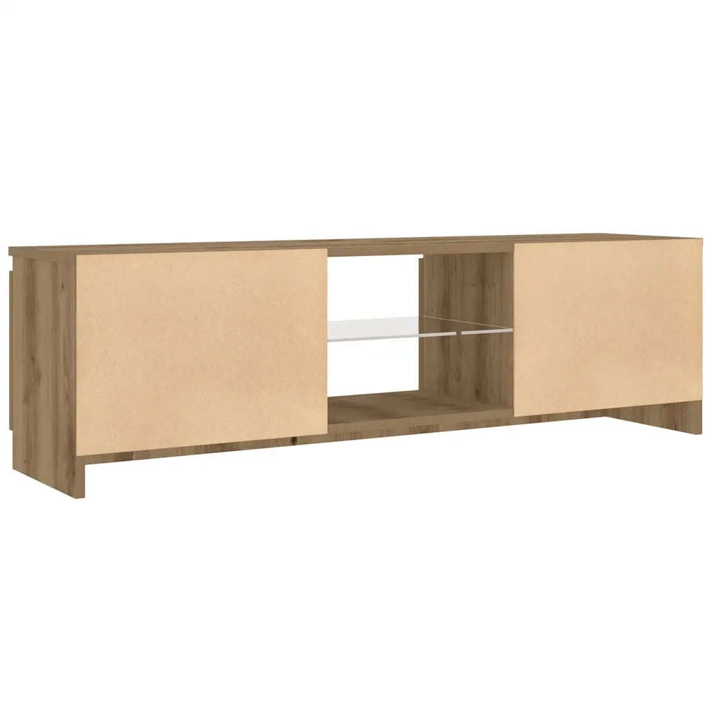 Mobile Porta TV con LED Artigianale 120x30x36 cm Multistrato