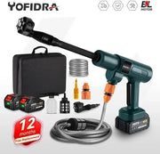 Rinfiata da Pressione con Batteria - Pistola senza Spazzola - Rinfiata da Pressione - Apparecchio di Pulizia per Casa e Giardino - Elettrodotto per Casa e Giardino - 6 in 1 - 200 bar - Batteria 18V