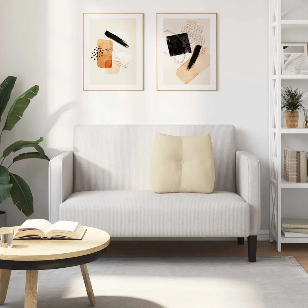 Cuscino per Schiena Crema 45 x 24 x 50 cm Tessuto 42014361