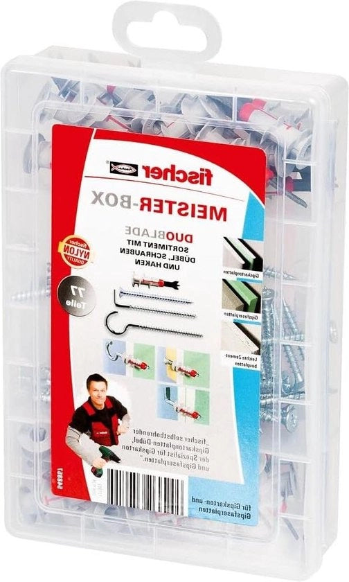 Assortimento da 77 pezzi Meister-Box DuoBlade per gesso - Plugghe da autoalimentazione - Scatole per plugghe per professionisti