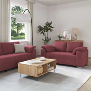 Divano 2 pcs Rosso Vino 219 x 80 x 82 cm Tessuto 3324743