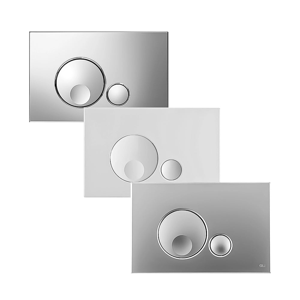 Placca di comando Oli Globe satinato 23 cm in ABS con doppio scarico