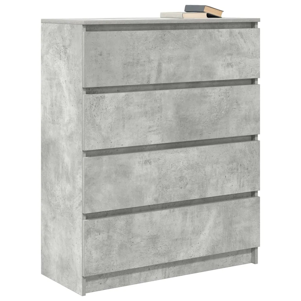 Credenza Grigio Cemento 80x35x99 cm in Legno Multistrato 3328483