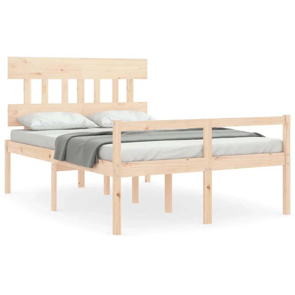 Letto per Anziani con Testiera 120x200 cm in Legno Massello 3195411