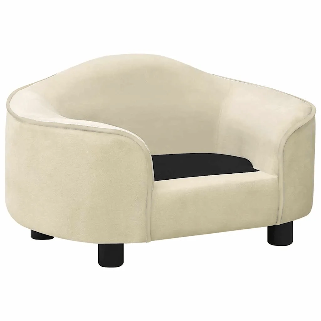 Divano per Cani Crema 67x47x36 cm in Peluche 171090