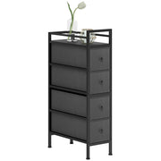 Cassettiera con 4 cassetti ¨C zephmum ¨C nero 20x43x81.5 cm