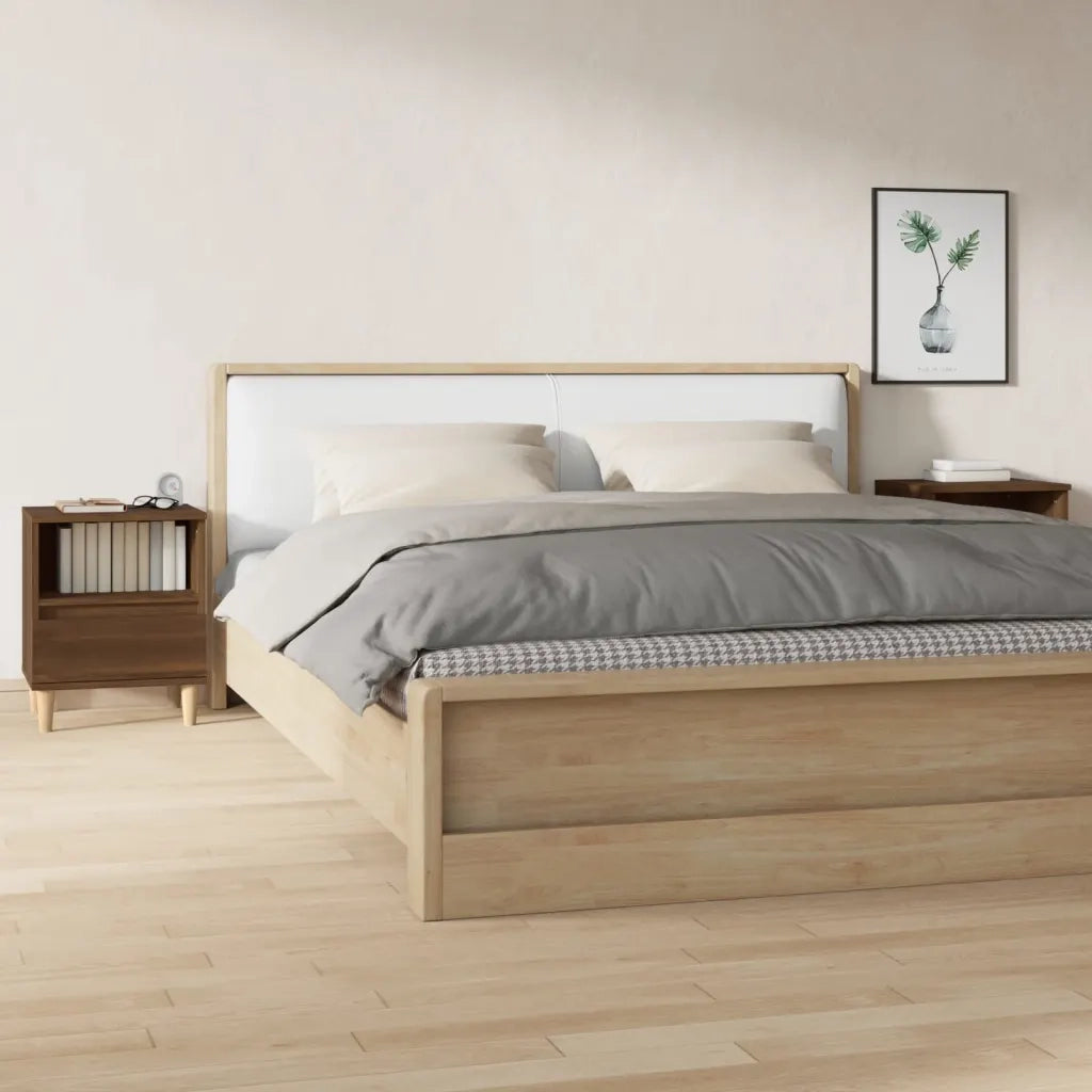 Comodini 2 pz-Set di 2 Tavolino da notte Rovere Marrone 40x35x50 cm 141847
