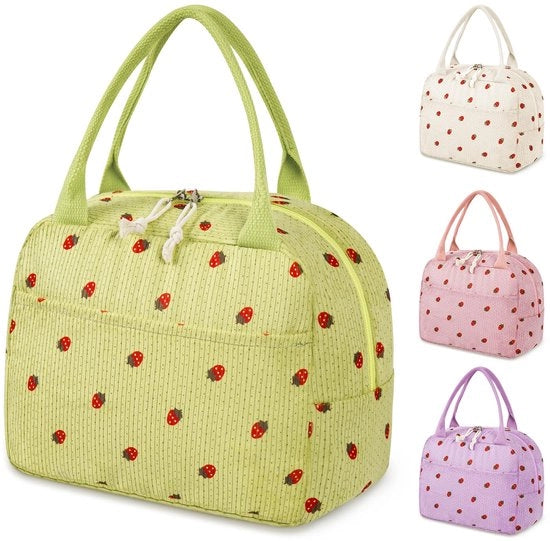 Borsa Insolata per Donna, Borsa Insolata con Panno Impermeabile e Oleofobo. Piccola Borsa di Gel per Viaggio, Borsa da Pranzo Portatile per Scuola, Lavoro, Pic-Nic e Viaggi (Verde).
