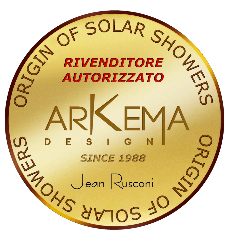 Doccia Solare da Giardino 25L Miscelatore Temporizzato e Lavapiedi Arkema Jolly Inox Paint