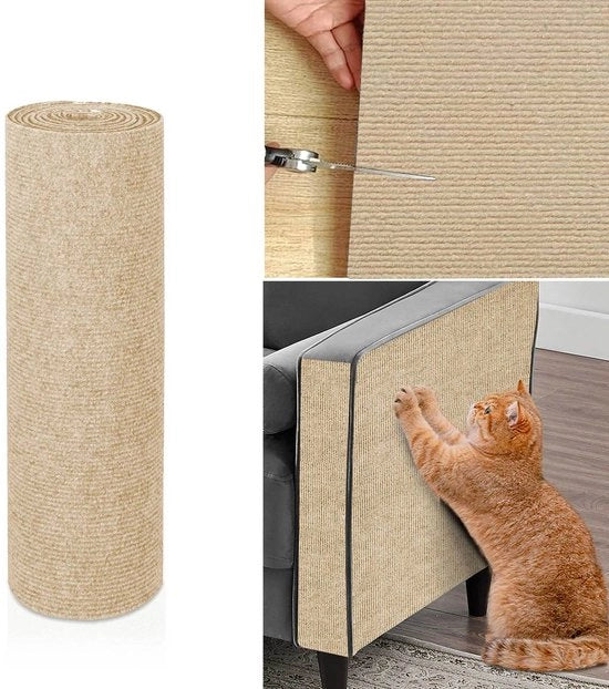 Mat per gatti - Matto autoadesivo per gatti - Matto autoadesivo pieghevole per gatti - Matto autoadesivo resistente e non abrasivo per gatti - Per la protezione di tappeti, divani, coprimaterassi (40x300cm)