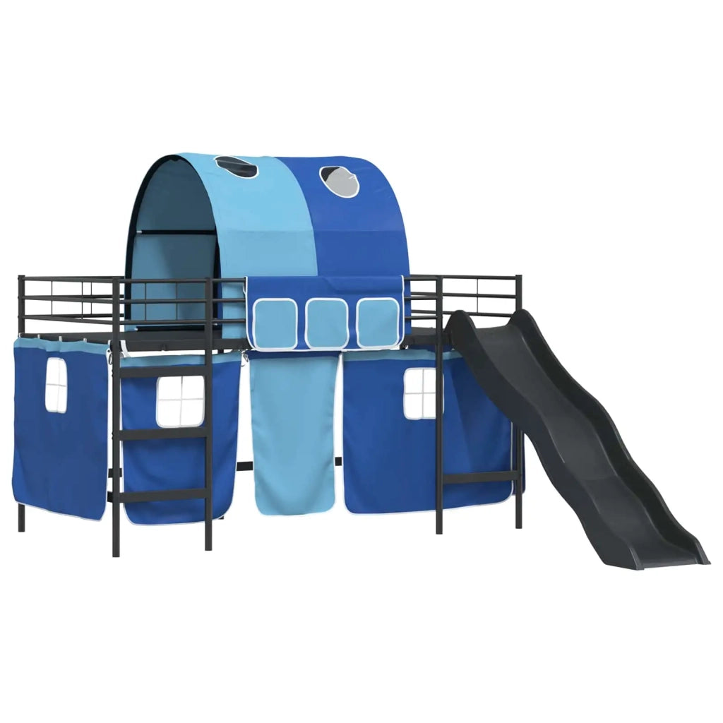 Struttura del letto loft per bambini-Giroletto per bambini Nero e Blu 80 x 200 cm 844946