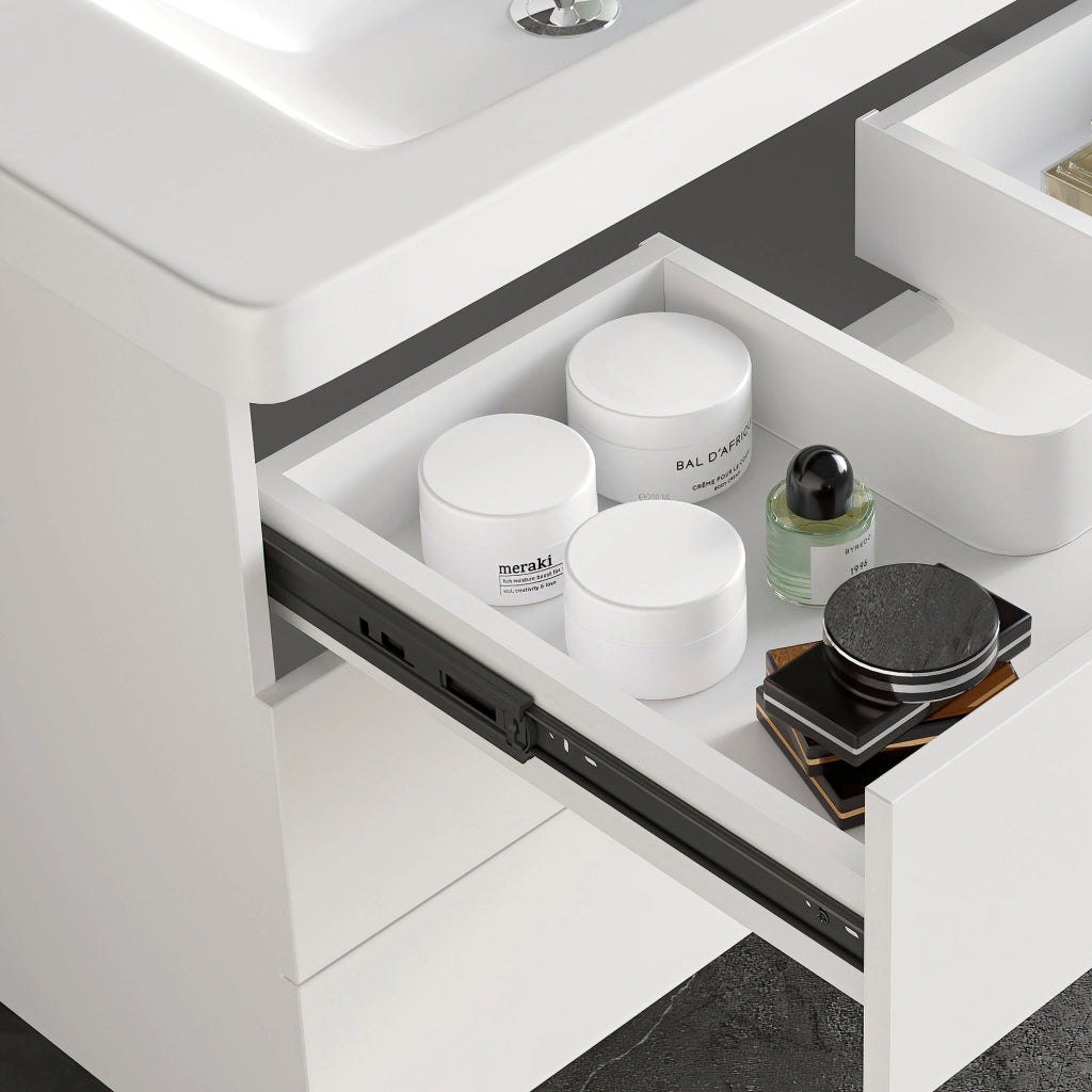 Set 10 Guide Cassetto con Chiusura Soft 45x400 mm in Acciaio Emuca Nero