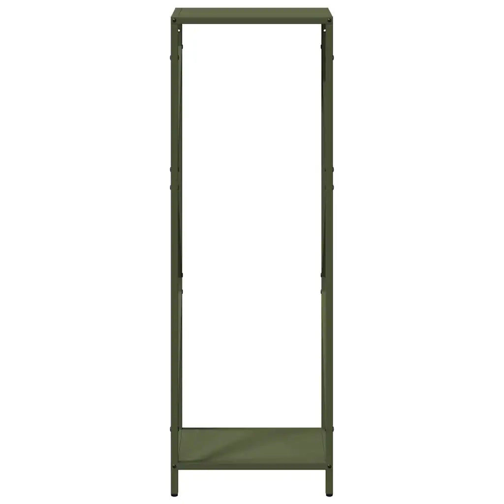 Rastrelliera per Legna da Ardere Verde Oliva 34x25x100 cm CFW7619407
